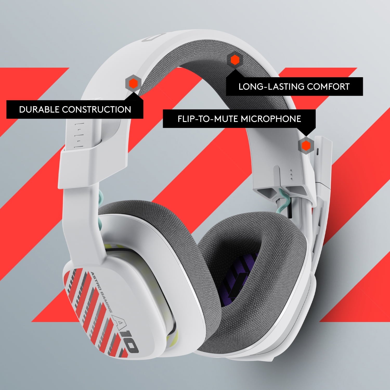 Experience Gaming Like Never Before with the ASTRO A10 Gen 2 Wired Headset - Premium Over-Ear Headphones for Xbox and PC in Sleek White